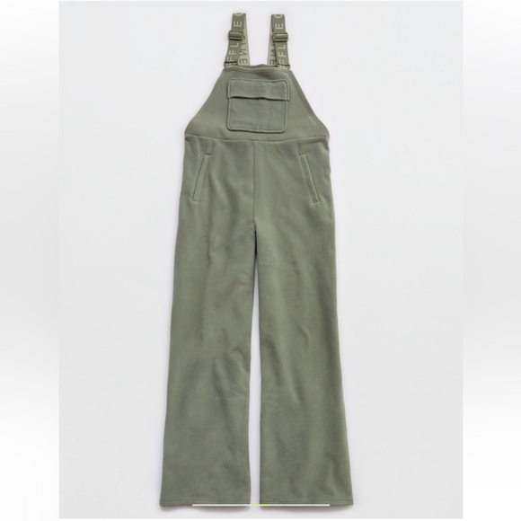 Offline by Aerie Olive Green Fleece Overalls NWT - Picture 6 of 10